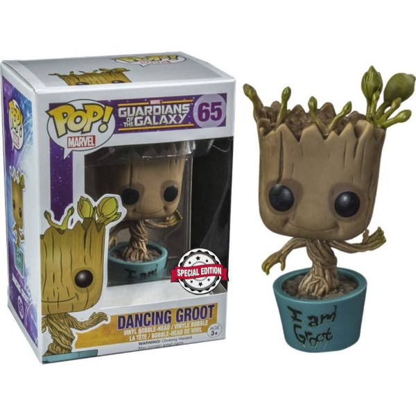Figurine POP! 65  Marvel Les Gardiens de la Galaxie Dansant Je Suis Groot Exclusif