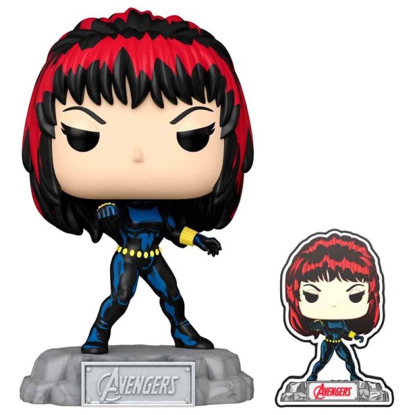 Figurine POP! 1260 Marvel Avengers 60e anniversaire Comic Black Widow avec pin's exclusif