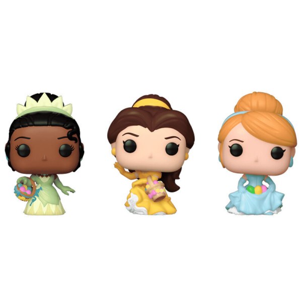 Carrot Pocket POP blister 3 figurines Disney Princesse Cendrillon Tiana Bella pâques