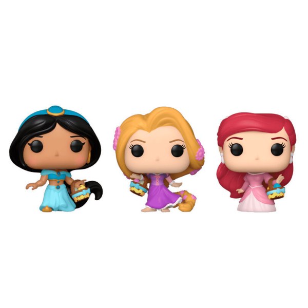 Carrot Pocket POP blister 3 figurines Disney Princesse Raiponce Ariel Jasmin pâques
