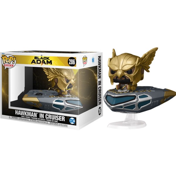 Figurine POP! 286 DC Comics Black Adam Hawkman en Cruiser