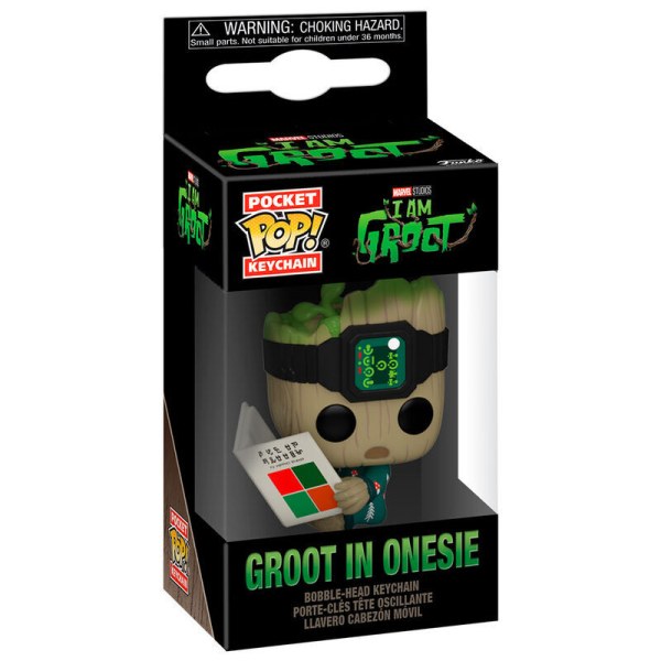 Porte-clés Pocket POP Marvel Je suis Groot - Groot avec une combinaison
