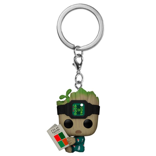 Porte-clés Pocket POP Marvel Je suis Groot - Groot avec une combinaison