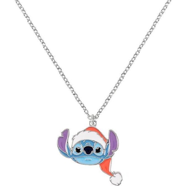 Ensemble collier + boucles d'oreilles - Disney Stitch Noël