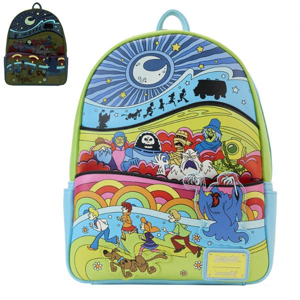 Scooby Doo Loungefly Mini Sac À Dos Psychédélique Monster Chase Gitd