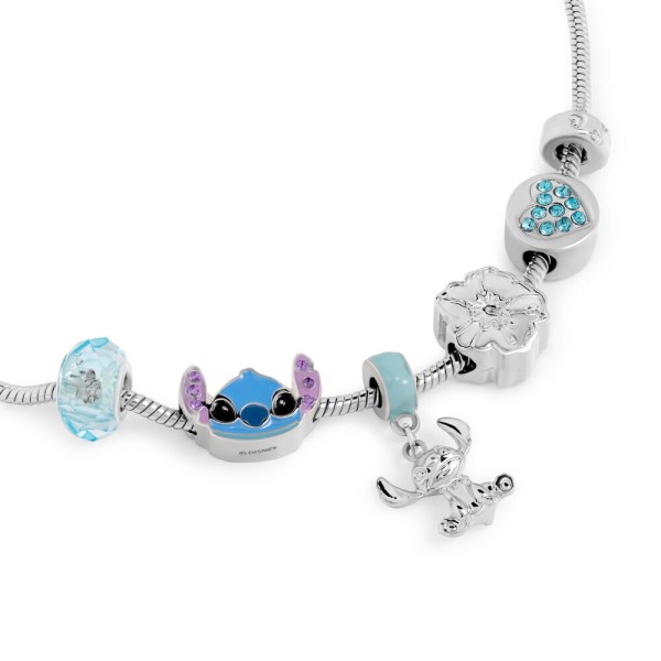 Bracelet à breloques Stitch en argent - Disney