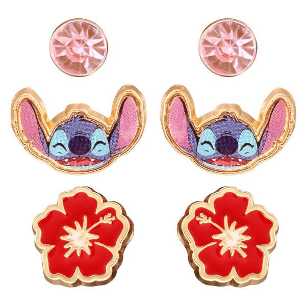Set de 3 paires de boucles d'oreilles Stitch - Disney