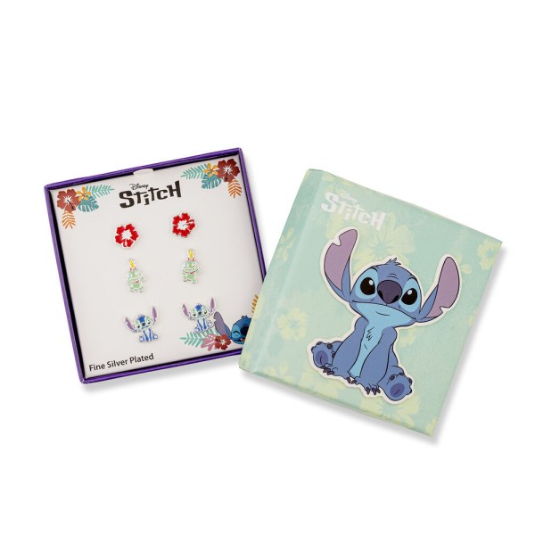Set de 3 paires de boucles d'oreilles argent Stitch - Disney