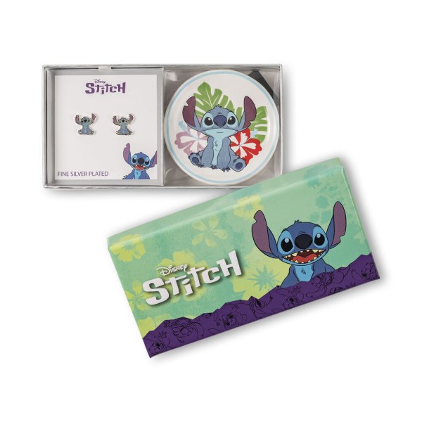 Boucles d'oreilles + coupelle à bijoux Stitch - Disney
