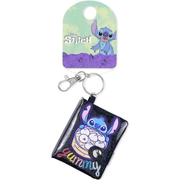 Porte-clés bloc-notes bleu pailleté Stitch - Disney