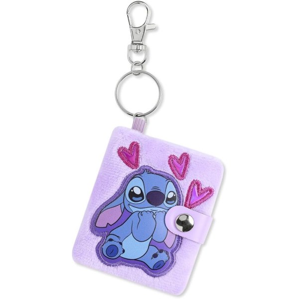 Porte-clés bloc-notes rose pelucheux Stitch - Disney
