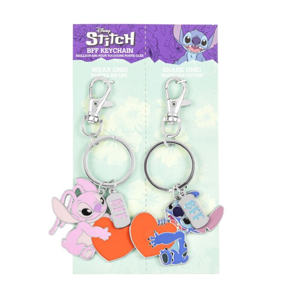 Set de 2 porte-clés Stitch et Angel - Disney