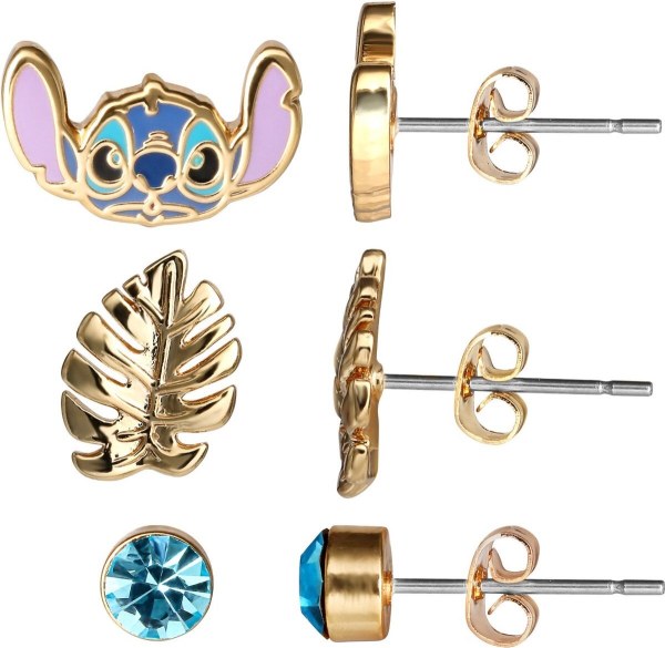 Set de 3 paires de boucles d'oreilles Stitch - Disney