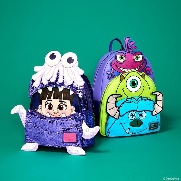SAC À DOS À TROIS POCHES MONSTRES ET CIE - DISNEY-PIXAR LOUNGEFLY