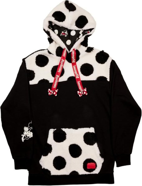 Sweat à capuche Sherpa Minnie Rocks the Dots - DISNEY LOUNGEFLY