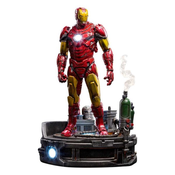 Marvel statuette 1/10 Deluxe Art Scale Iron Man Unleashed 23 cm - Emballage abîmé
