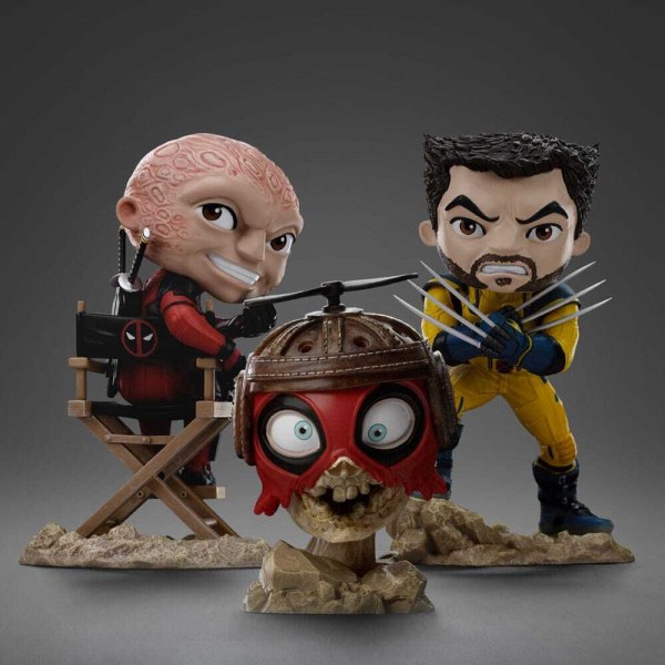 Deadpool et Wolverine figurine Mini Co. PVC Deadpool and Wolverine set Unmasked 14 cm