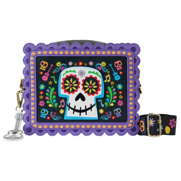 sac bandoulière Loungefly Disney Coco Miguel Calavera Floral Skull