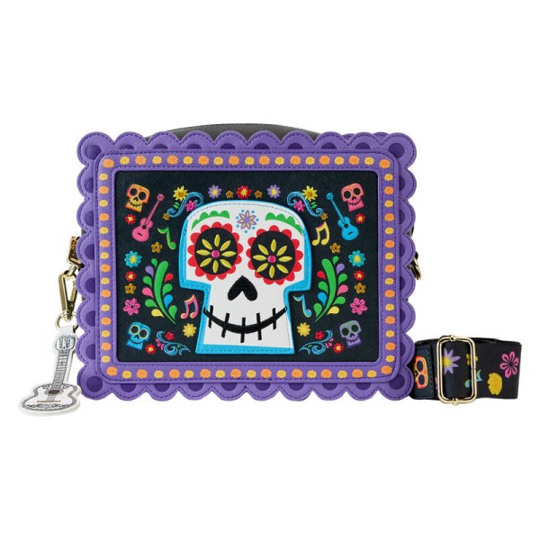 sac bandoulière Loungefly Disney Coco Miguel Calavera Floral Skull