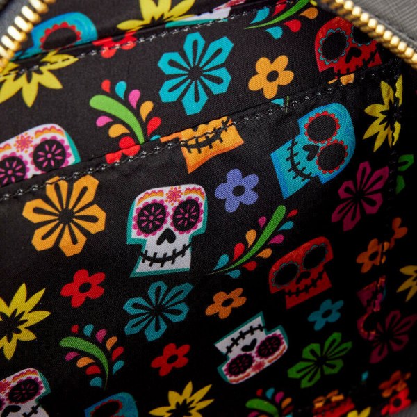 sac bandoulière Loungefly Disney Coco Miguel Calavera Floral Skull