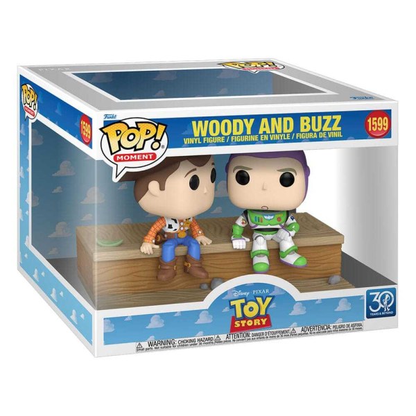 Toy Story POP Moment 1599 Figurines en vinyle Woody et Buzz (30e anniversaire) 9 cm