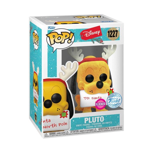 FUNKO POP! 1227 Pluto festif (Flocké) Édition Spéciale - Disney
