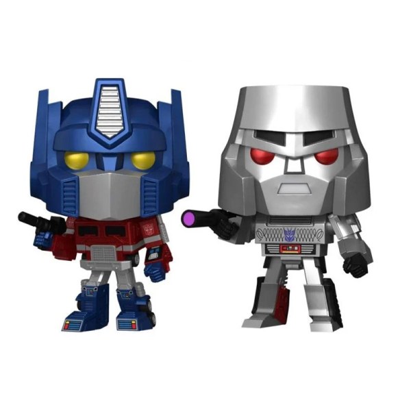 Pack de 2 figurines Transformers Retro Pop Optimus - Megatron Métallique