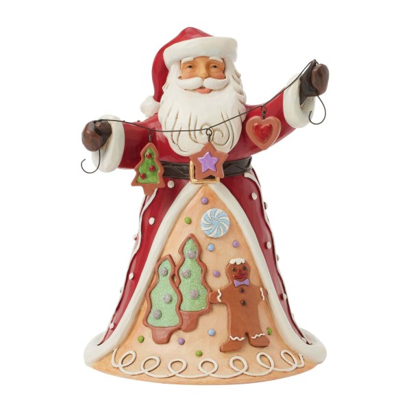 PÈRE NOËL EN PAIN D'ÉPICES TENANT UN BISCUIT - HEARTWOOD CREEK