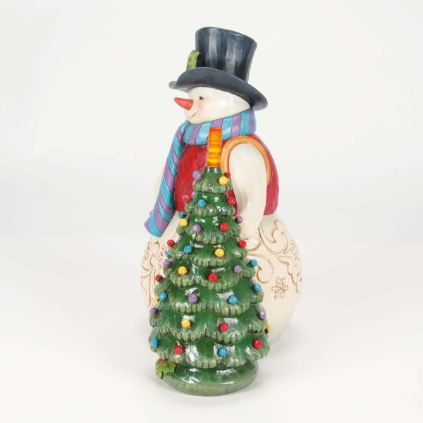 BONHOMME DE NEIGE AVEC ARBRE VINTAGE À LED - HEARTWOOD CREEK