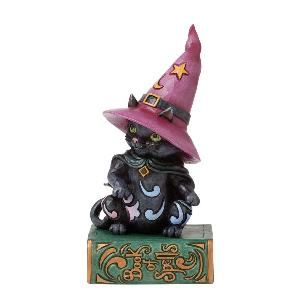 CHAT NOIR ASSIS SUR UN LIVRE DE SORTS - HEARTWOOD CREEK