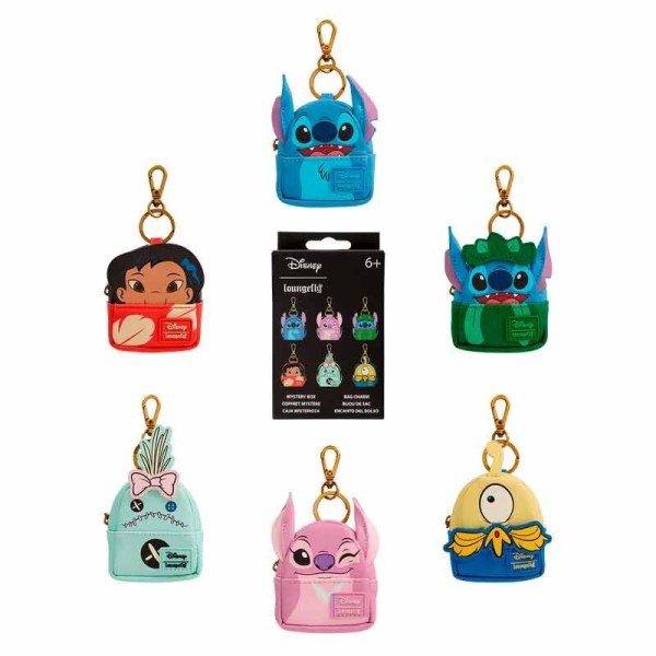 Porte-clés mini sac à dos mystère Lilo & Stitch - Disney Loungefly
