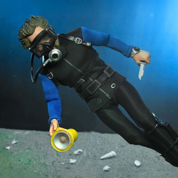LES DENTS DE LA MER - FIGURINE ARTICULÉE 8" - HOOPER (CAGE À REQUIN)