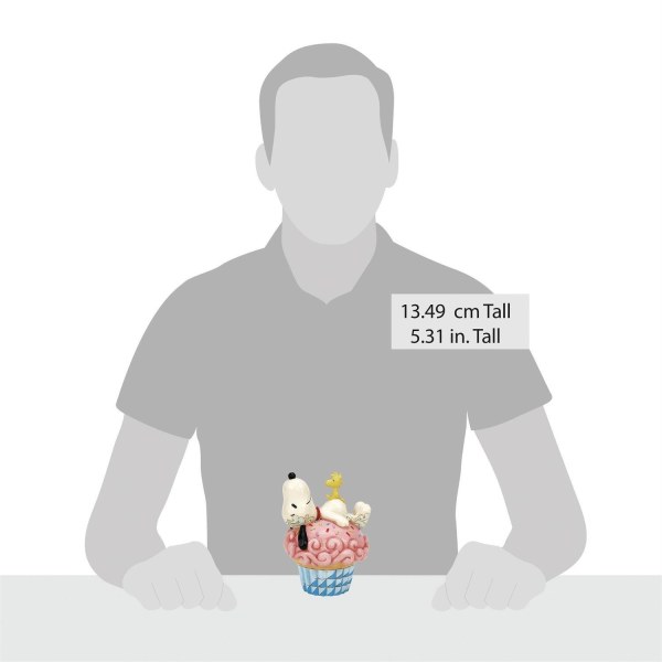 Snoopy allongé sur un cupcake - Peanuts
