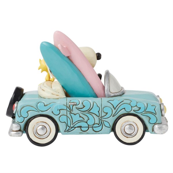 Snoopy et Woodstock en voiture de surf- Peanuts