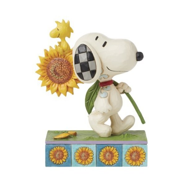 Snoopy et Woodstock avec des tournesols - Peanuts