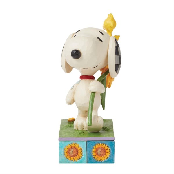 Snoopy et Woodstock avec des tournesols - Peanuts