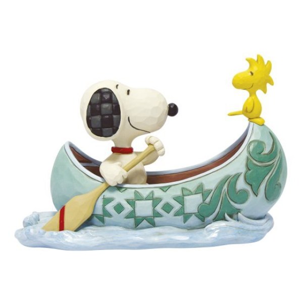 Snoopy et Woodstock en canoë - Peanuts