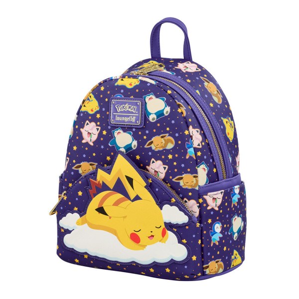 Sac à dos Loungefly Pokémon Pikachu endormi et ses amis 26 cm