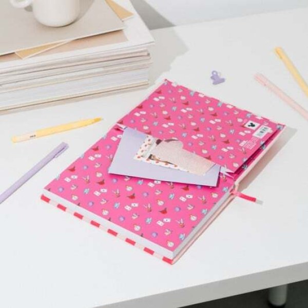CARNET A5 PREMIUM COUVERTURE PELUCHE CHAT DU CHESHIRE - DISNEY ALICE AU PAYS DES MERVEILLES