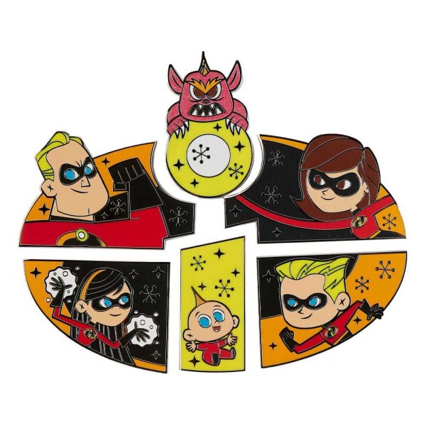 Pin's en émail Loungefly Disney Pixar Indestructibles Puzzle Mystère Boîte Mystère