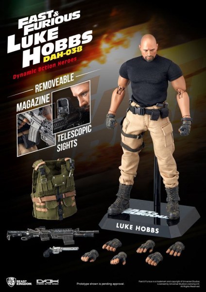 Figurine Fast & Furious Dynamic Action Heroes 1/9 Luke Hobbs 21 cm