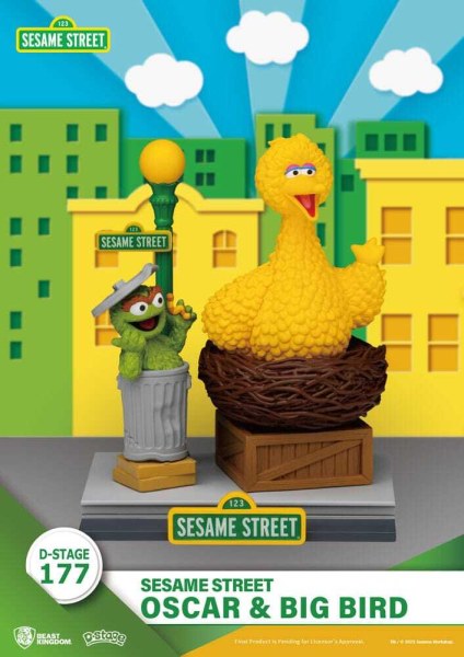 Statuette en PVC D-Stage de Sesame Street Oscar & Big Bird 12 cm