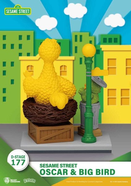 Statuette en PVC D-Stage de Sesame Street Oscar & Big Bird 12 cm