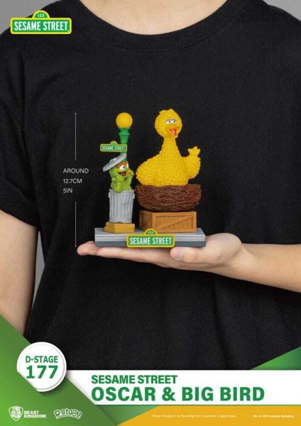 Statuette en PVC D-Stage de Sesame Street Oscar & Big Bird 12 cm