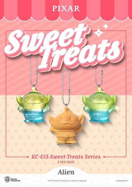 Lot de 3 porte-clés Pixar Sweet Treats Series 4 cm