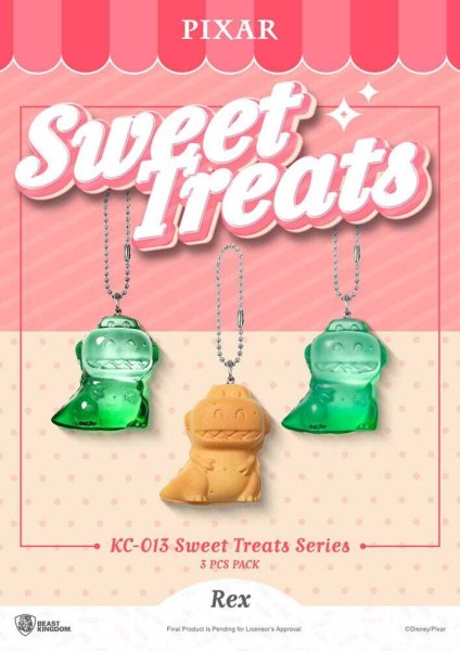 Lot de 3 porte-clés Pixar Sweet Treats Series 4 cm