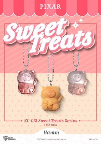 Lot de 3 porte-clés Pixar Sweet Treats Series 4 cm