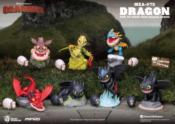 Assortiment de figurines Dragons Mini Egg Attack Blind Box Series 10 cm