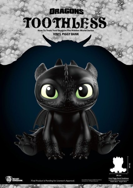 Tirelire Dragons Cochon Vinyle Krokmou 30 cm