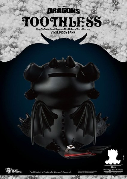Tirelire Dragons Cochon Vinyle Krokmou 30 cm